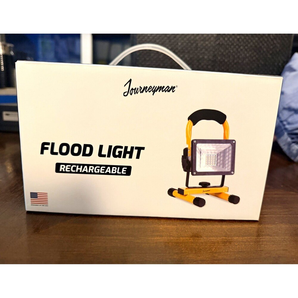 Journeyman Rechargeable Portable Flood Light Battery Powered Yellow/Black